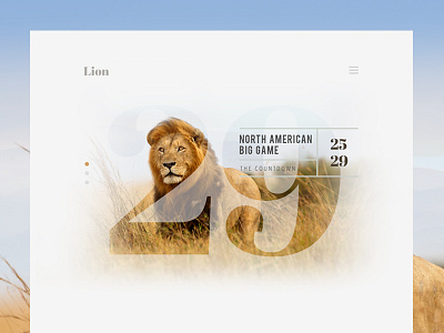 Lion Homepage Experiment achery animal e commerce elegant homepage hunting lion