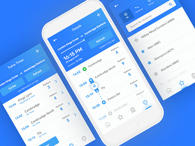 Trains App blue details exploration map mobile mobile app trains travel ui ux