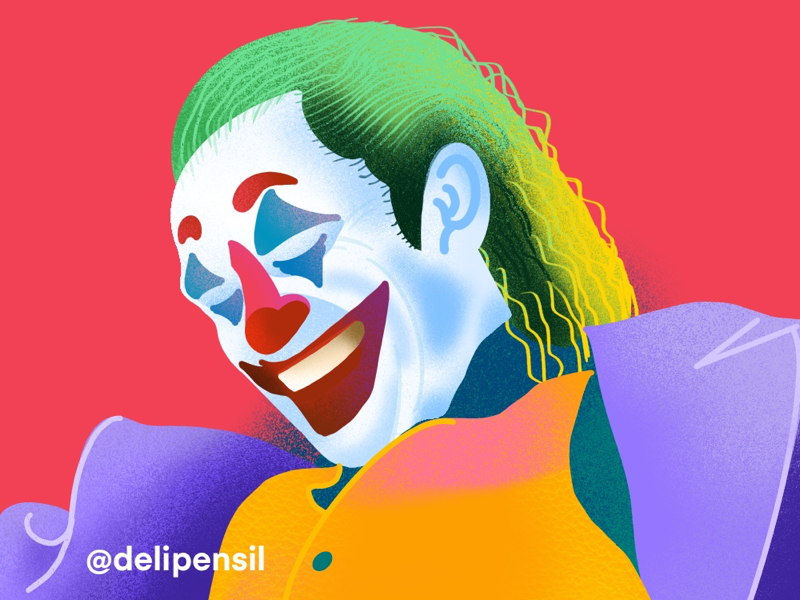 Joker Exploration Illustration smile happy card joke illusion magic illustration batman joker