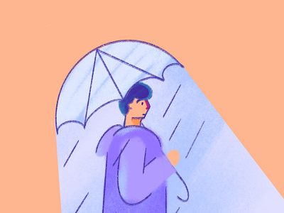 Rain Times holiday holidays illustrator new year rain rainy season umbrella walk