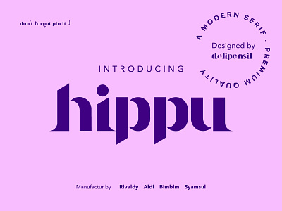 Hippu Medium Font creative creativemarket font font design free modern modernism serif serif lettering ui ux vector