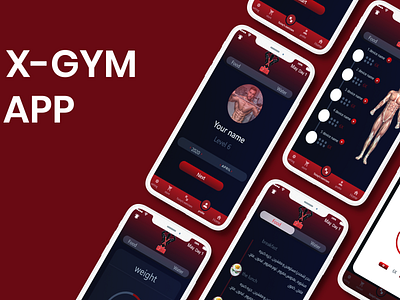 ux ui x-gym app app design illustrator photoshop protopie sketch ux wireframe xd design