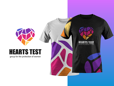 Hearts test app branding colorful design flat happy icon illustration logo post vector