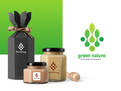 green nature logo app branding cartoon colorful design flat happy icon illustration illustrator logo post vector