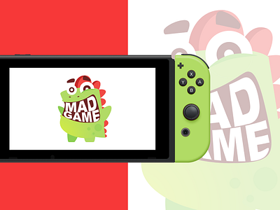 mad game logo animation app branding cartoon colorful flat happy illustrator logo typography vector