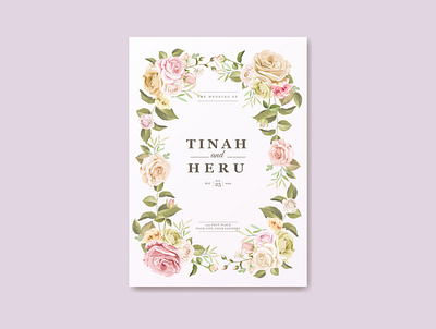 elegant floral wedding invitation card template art background border card celebration decorative design elegant floral frame graphic greeting illustration invitation invite spring template vector vintage wedding