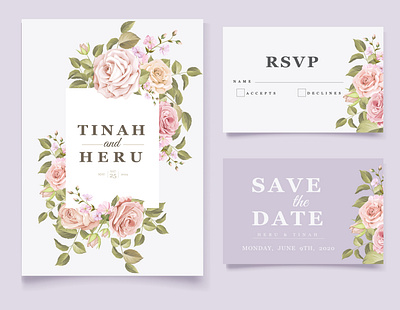 Elegant floral wedding invitation card template art background border card celebration decorative design elegant floral frame graphic greeting illustration invitation invite spring template vector vintage wedding