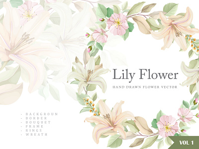 lily hand drawn wedding card bundle