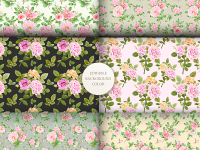 beautiful watercolor floral seamless pattern