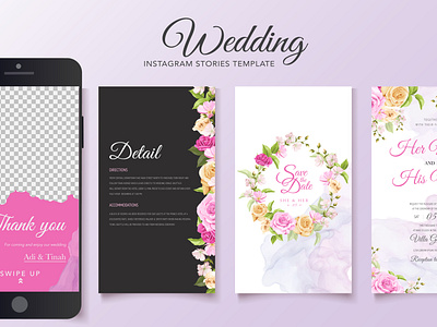 wedding instagram stories template