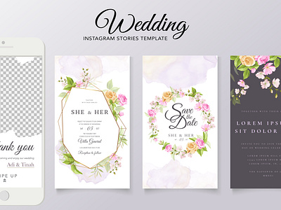 wedding instagram stories template