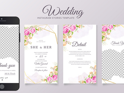 wedding instagram stories template