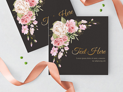 bouquets floral wedding card