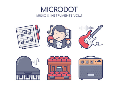 Music & Instrument Vol.1 design graphicdesign icon illustration instrument logo music musician ui vector web