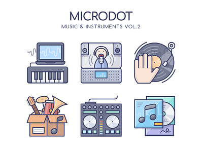 Music & Instrument Vol.2 design electronic graphicdesign icon illustration instrument music ui vector web