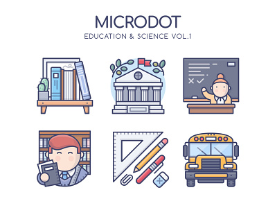 Education & Science Vol.1 design education graphicdesign icon illustration logo school study ui vector web