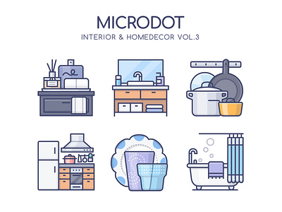 Interior & Homedeco Vol.3 design graphicdesign icon illustration interface interior ui vector web