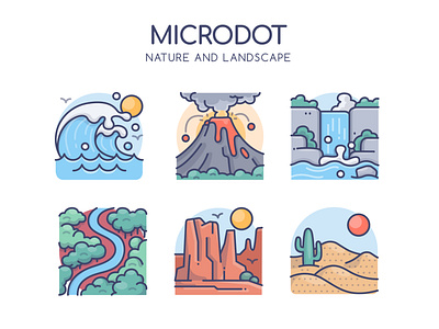Nature & Landscape design graphicdesign icon illustration logo nature ui vector web