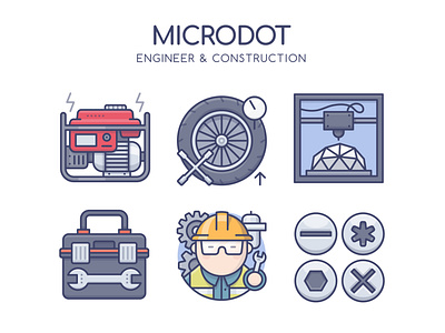 Engineer & Construction construction design engineer graphicdesign icon illustration ui vector web