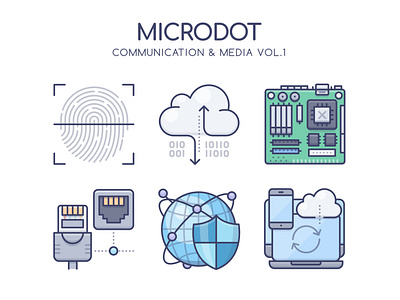 Communication Media Vol.1 communication design graphicdesign hardware icon illustration logo media pc ui vector web