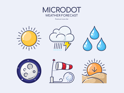 Weather Forecast design icon illustration logo ui vector weather web