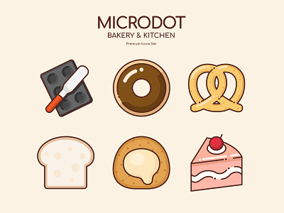 Bakery & Kitchen baking design icon illustration logo ui vector