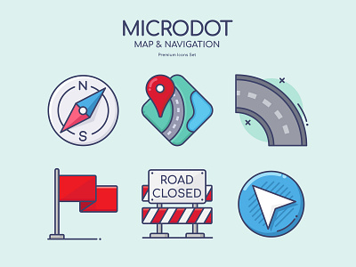 Map & Navigation design icon illustration logo map ui vector web