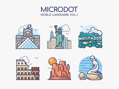 World Landmark Vol.1 design icon illustration landmark logo ui vector web