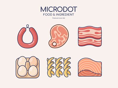 Food & Ingredient design food icon illustration ui vector web