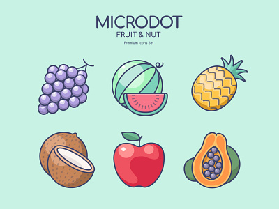 Fruit & Nut design fruit icon illustration logo nut vector