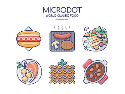World Classic Food branding food icon ui vector