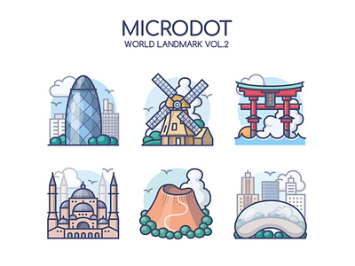 World Landmark Vol.2 icon illustration landmark ui web