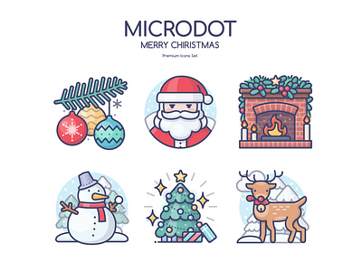 Merry Christmas christmas holiday icon illustration ui web xmas