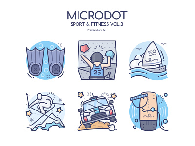 Sport Fitness Vol.3 icon illustration sports ui web winter