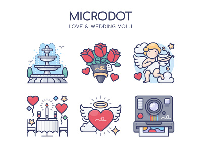 Love & Wedding Vol.1 design icon illustration love ui vector wedding