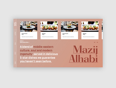 Arabic Restaurant Landing Page branding company dailyui design grid interaction design interface ui ux web web design