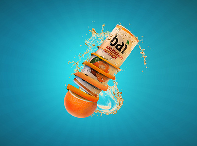 Orange Juice 3d 3d modeling art cinema4d drink juice orange splash