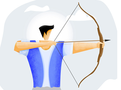 Man's Archery affinity photo character color designer excercise fitness gym gym app illustration illustration art people sport sportman