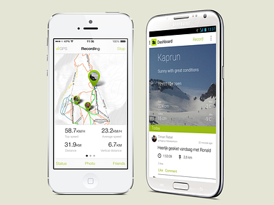 Iphone vs. Android android ios ios7 iphone skiing snowciety tracker