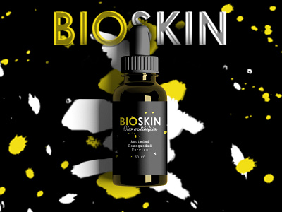 Dropper Bottle Bioskin ai design edit graphicdesign logo mockup photoshop promotion skincare tag