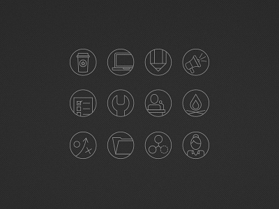 Circle icon set