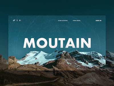 Tourism mountaineering activity page-web-animation animation app design mobility mountaineering tourism ui ux web web design