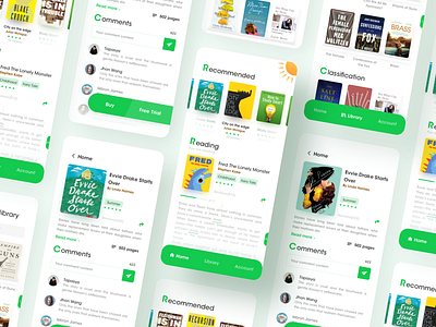 Reading software-app-ux-interface-green-2 app book book cover design green read reading app reading list ui ux