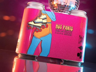 Hot Pants Label beer branding beer label branding design freelance design freelance designer freelance illustrator illustration package design packaging typography