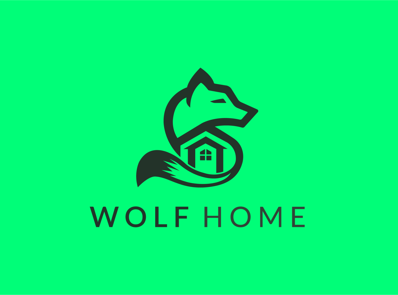 wolf real estate logo by Md.Alamin Hossain on Dribbble