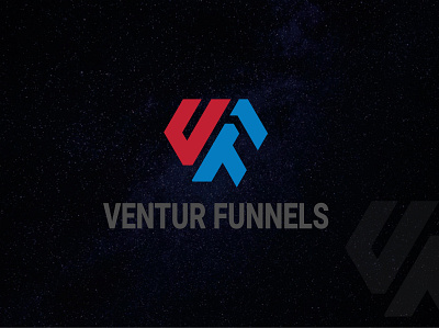 Ventur Funnels creative design custom logo e commerce flat logo graphic design letter logo letter mark logo letter mark logo design minimal minimalist logo modren logo monogram professional logo unique logo vf letter vf letter design vf letter logo vf letter mark design vf logo youtube logo