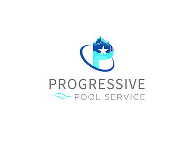 PROGRESSIVE POOL SERVICE creative design custom logo graphic design logo design logodesign minimalist logo modren logo monogram pool pool logo pool party pool service pool service logo professional logo service logo swimming swimming logo swimming pool logo swimmingpool unique logo