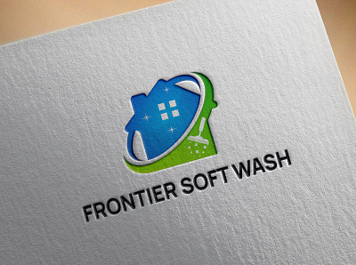 Frontier Soft Wash cleaning cleaning company cleaning logo cleaning service clever logo creative design custom design custom logo graphic design home cleaning logo design logodesign logodesigner modren logo professional logo unique logo wash logo washing