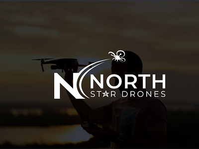 NORTH STAR DRONES airfly camera cameradrone creative design customlogo drone dronelogo drones flight fly flylogo logo design logomaker logotype minimalist logo modren logo plugin professional logo unique logo unite state