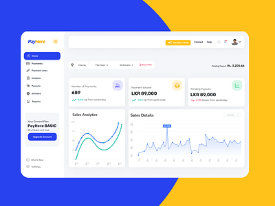 Payhere User Portal dasboard design figma finetech online payment app payments paypal payphere uidesign webapp